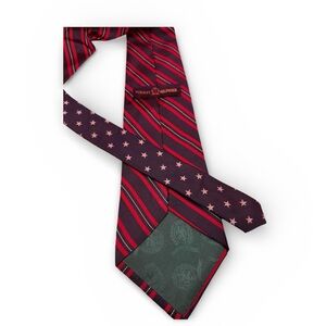 Tommy Hilfiger Navy and Red Star Striped Tie